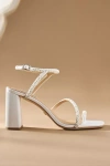 Badgley Mischka Dalilah Strappy Block Heels In White