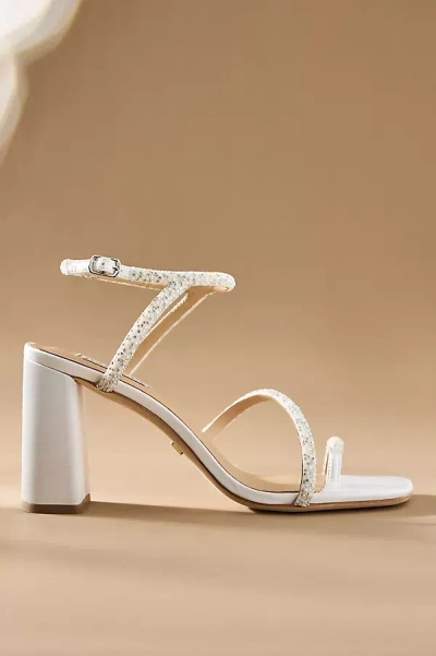 Badgley Mischka Dalilah Strappy Block Heels In White