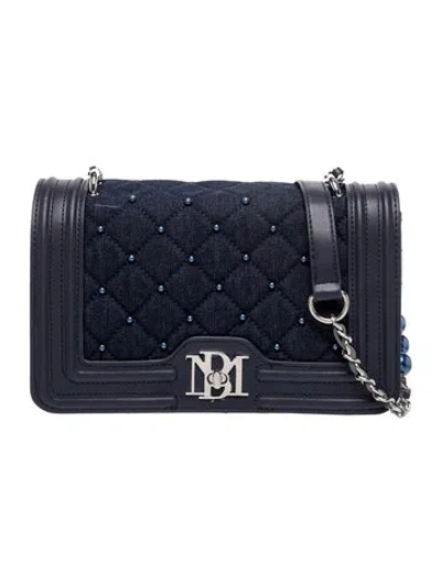 Pre-owned Badgley Mischka Denim Clutch In Blue