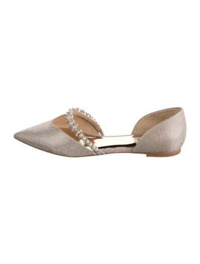 Pre-owned Badgley Mischka D'orsay Flats In Multicolor