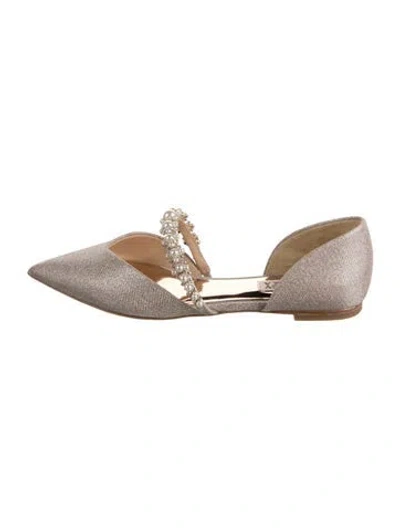 Pre-owned Badgley Mischka D'orsay Flats In Multicolor