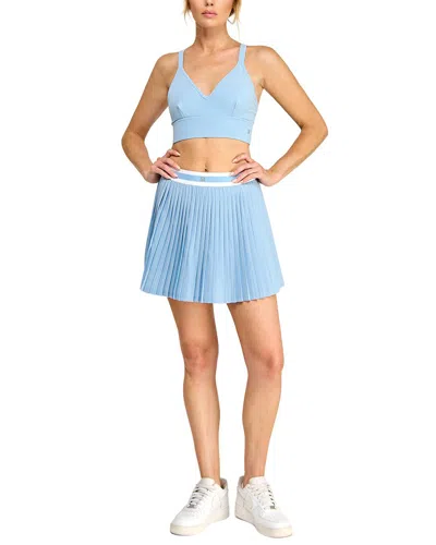 Badgley Mischka Double Strap Criss Cross Sports Bra In Blue