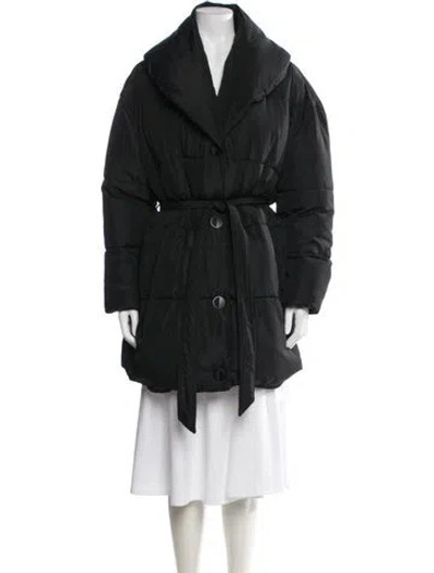 Pre-owned Badgley Mischka Down Coat In Black