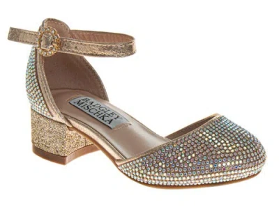 Badgley Mischka Babies'  Dress Shoes For Girls In Gold