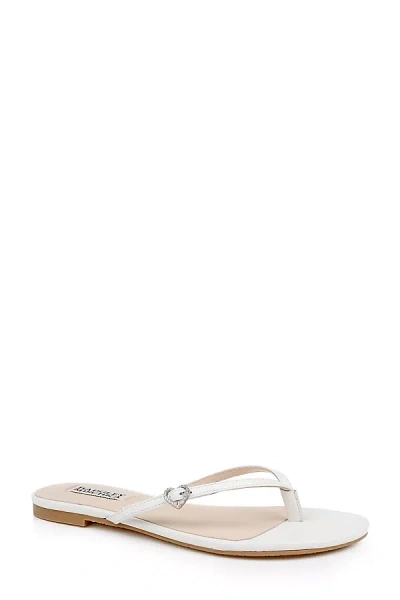 BADGLEY MISCHKA DYNAH LEATHER THONG SANDALS