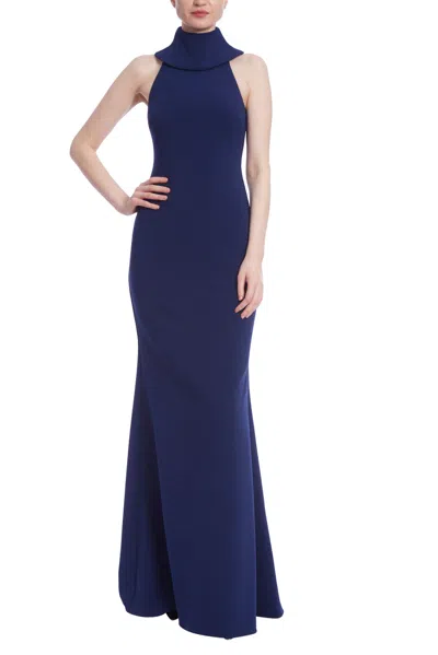 Badgley Mischka Eg4329 Fitted Long Formal Evening Dress In Blue