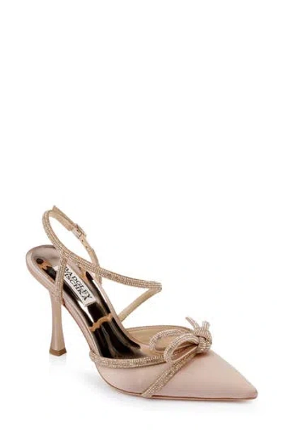 Badgley Mischka Elaine Pointed Toe Pump In Nude