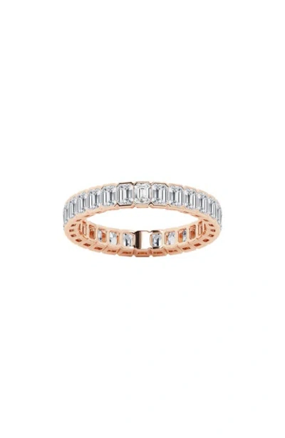 Badgley Mischka Emerald Cut Lab Created Diamond Infinity Ring In Pink