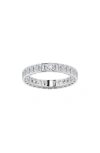 Badgley Mischka Emerald Cut Lab Created Diamond Infinity Ring In Platinum