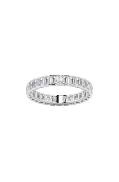 Badgley Mischka Emerald Cut Lab Created Diamond Infinity Ring In Platinum