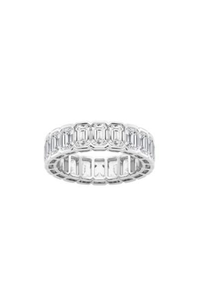 Badgley Mischka Emerald Cut Lab Created Diamond Infinity Ring In White
