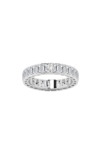 Badgley Mischka Emerald Cut Lab Created Diamond Infinity Ring In White