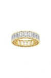 Badgley Mischka Emerald Cut Lab Created Diamond Infinity Ring In Yellow