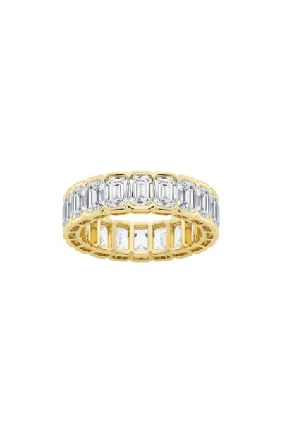 Badgley Mischka Emerald Cut Lab Created Diamond Infinity Ring In Yellow