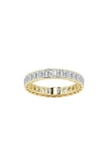 Badgley Mischka Emerald Cut Lab Created Diamond Infinity Ring In Yellow