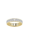 Badgley Mischka Emerald Cut Lab Created Diamond Infinity Ring In Yellow