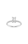 Badgley Mischka Emerald Cut Lab Created Diamond Ring In White