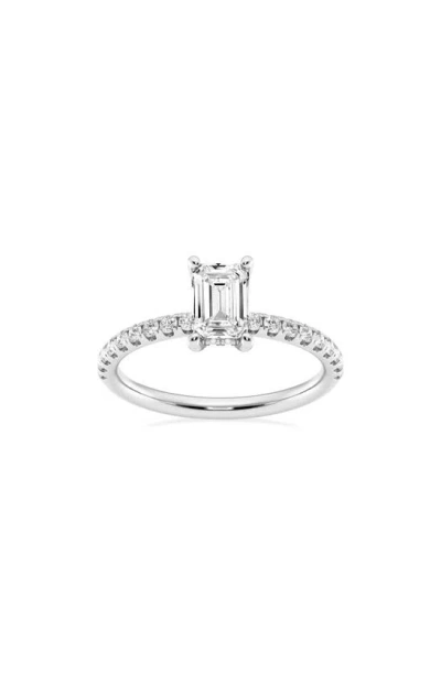 Badgley Mischka Emerald Cut Lab Created Diamond Ring In Neutral