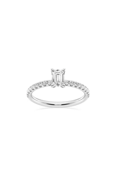 Badgley Mischka Emerald Cut Lab Created Diamond Ring In Neutral