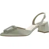 Badgley Mischka Emmie Womens Satin Poi Slingback Heels