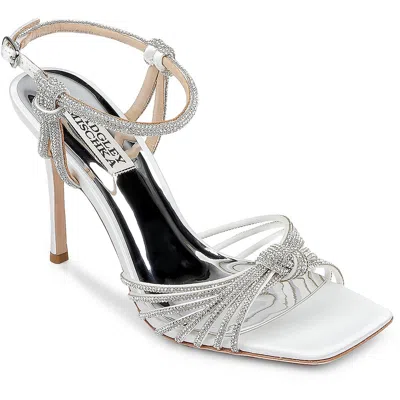 Badgley Mischka Estella Womens Satin Square Toe Heels In Multi
