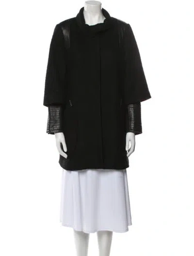 Pre-owned Badgley Mischka Faux Fur Coat In Black