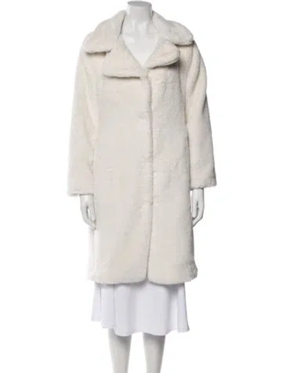 Pre-owned Badgley Mischka Faux Fur Coat W/ Tags In Neutral