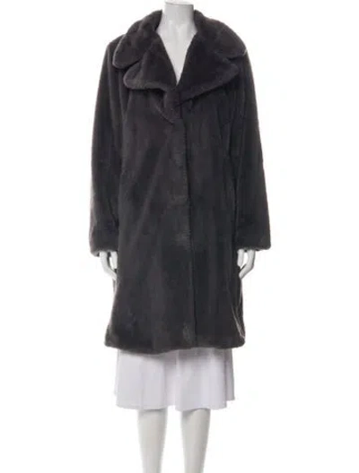 Pre-owned Badgley Mischka Faux Fur Jacket In Black