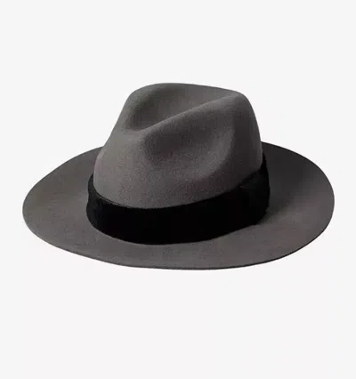 Badgley Mischka Fedora Hats Women's Gray Black 100% Wool Outdoor Jdm505