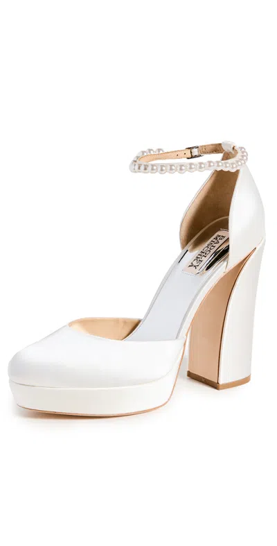 BADGLEY MISCHKA FELIXA PUMPS WHITE