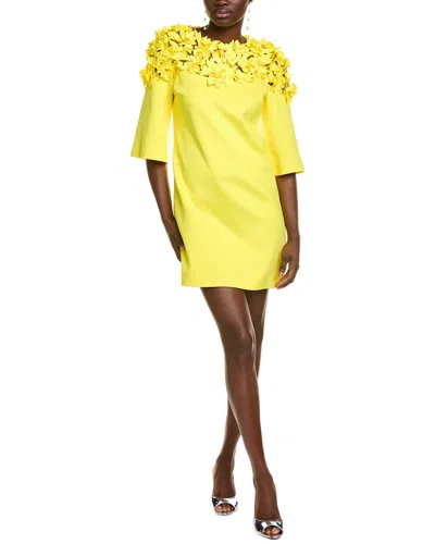 Badgley Mischka Floral Laser Cut Scuba Shift Dress