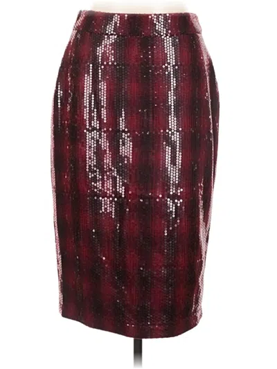 Pre-owned Badgley Mischka Formal Skirt In Burgundy
