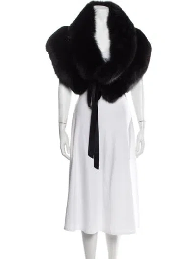 Pre-owned Badgley Mischka Fox Fur Jacket In Black