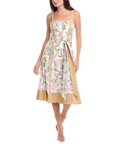 BADGLEY MISCHKA FRAMED MIDI DRESS