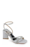 Shop Badgley Mischka Collection Freedom Ankle Strap Sandal In Silver