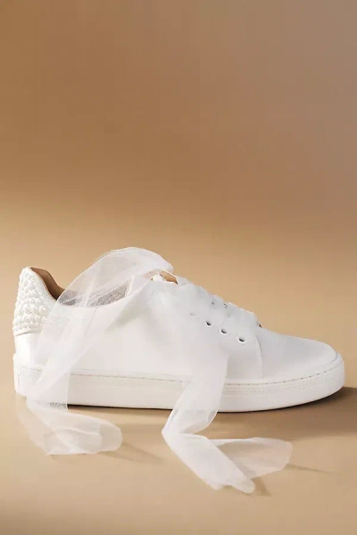 Badgley Mischka Gem Sneakers In White