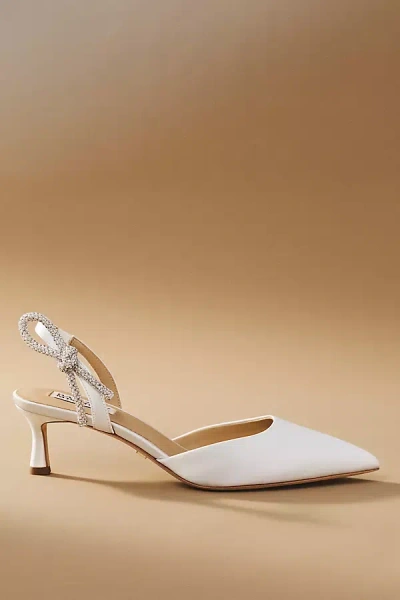 Badgley Mischka Gentry Bow Pumps In White