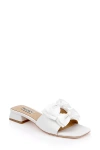 Badgley Mischka Giorgia Block-heel Slide Sandals In White