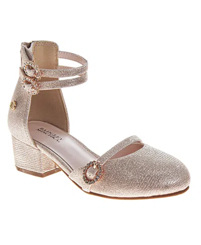 Badgley Mischka Girls' Elegant Glittery Rhinestones Dress Sandals - Toddler, Little Kid, Big Kid In Pink