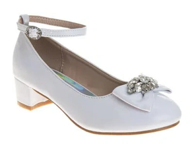 Badgley Mischka Kids'  Girls' Low Heeled Dress Sandals. In White
