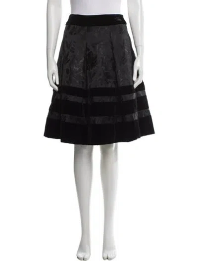 Pre-owned Badgley Mischka Glitter Accents Knee-length Skirt In Black