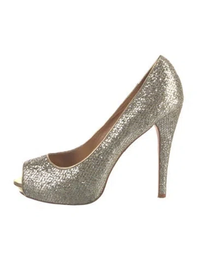 Pre-owned Badgley Mischka Glitter Pumps