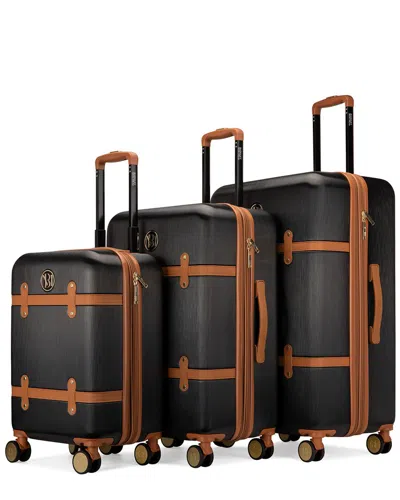 Badgley Mischka Grace 3pc Luggage Set In Black