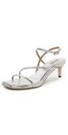 Badgley Mischka Gracelyn Heels Silver Lizard In Silver