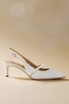 Badgley Mischka Gretel Mary Jane Slingback Heels In White