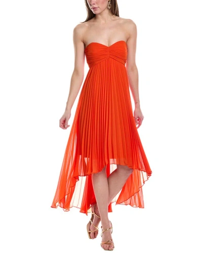 Badgley Mischka High-low Dress In Orange