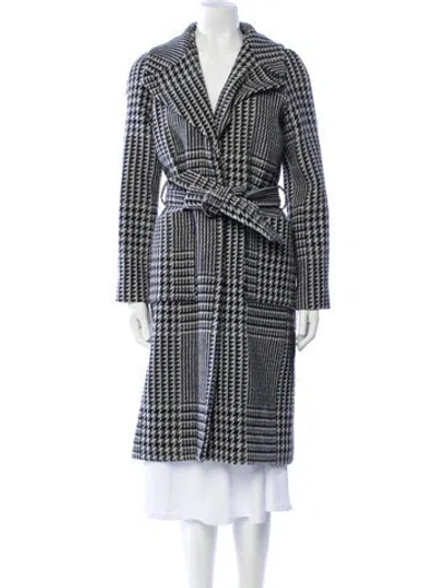 Pre-owned Badgley Mischka Houndstooth Print Coat W/ Tags In Multi
