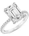 Badgley Mischka Igi Certified Lab Grown Diamond Emerald-cut Engagement Ring (5-1/2 Ct. T.w.) In 14k White, Yellow Or In White Gold