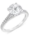 Badgley Mischka Igi Certified Lab Grown Diamond Engagement Ring (3 Ct. T.w.) In 14k White, Yellow Or Rose Gold In White Gold