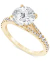 Badgley Mischka Igi Certified Lab Grown Diamond Engagement Ring (3 Ct. T.w.) In 14k White, Yellow Or Rose Gold In Yellow Gold